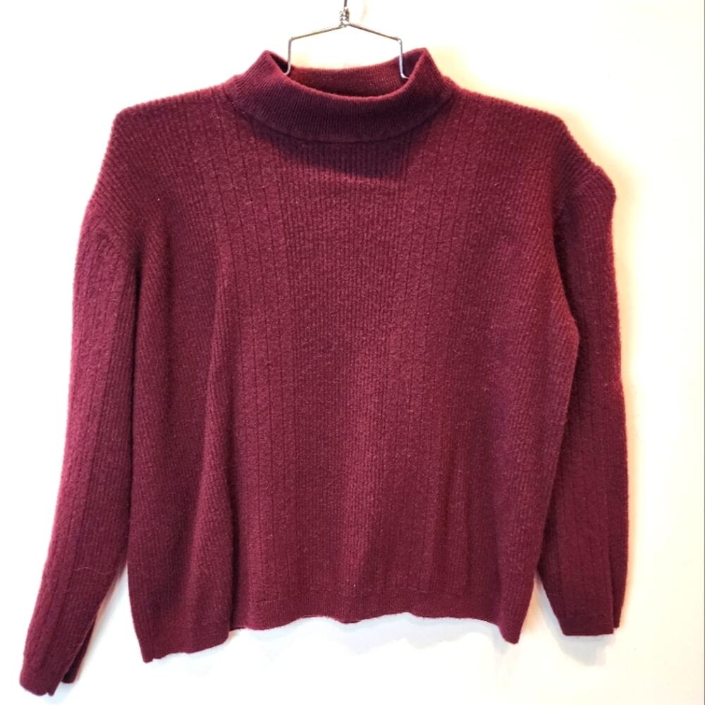 JF Ferrar Vintage Wool Turtleneck Sweater Boxy Long‎ Sleeve Size L